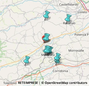 Mappa Via Giuseppe Mainini, 62010 Montecassiano MC, Italia (6.00455)