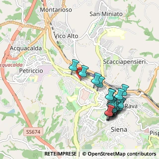 Mappa Via Caduti di Vicobello, 53100 Siena SI, Italia (1.1225)