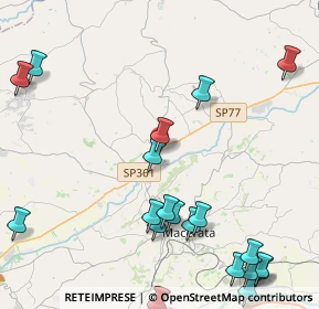 Mappa Via Giovanni Vincenzoni, 62010 Montecassiano MC, Italia (5.8715)