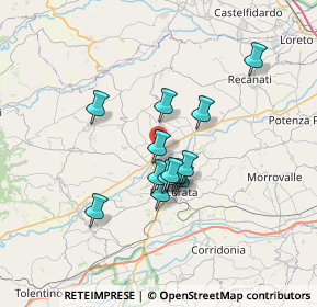 Mappa Via del Commercio, 62010 Montecassiano MC, Italia (5.35692)