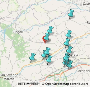 Mappa Via Perugia, 62010 Treia MC, Italia (7.96)