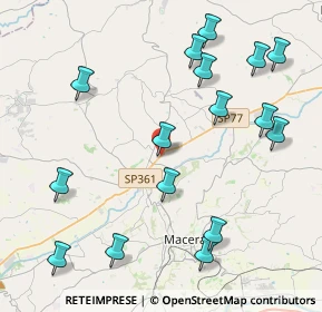 Mappa Strada Comunale Piane di Potenza, 62010 Montecassiano MC, Italia (4.98438)