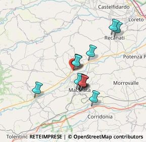 Mappa Strada Comunale Piane di Potenza, 62010 Montecassiano MC, Italia (5.66231)