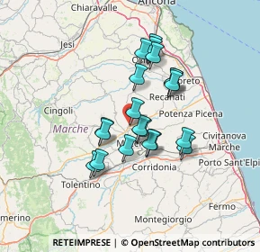 Mappa Strada Comunale Piane di Potenza, 62010 Montecassiano MC, Italia (11.117)