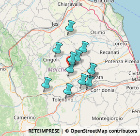 Mappa Via Papa Giovanni XXIII, 62010 Treia MC, Italia (9.31833)