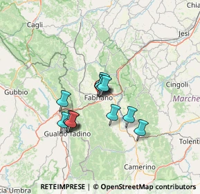 Mappa Via Luigi Mercantini, 60044 Fabriano AN, Italia (9.86929)