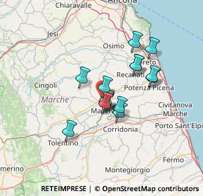 Mappa 62010 Zona Commerciale Piane di Potenza MC, Italia (10.23)