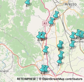 Mappa 52048 Monte San Savino AR, Italia (9.2825)