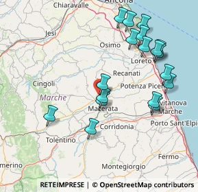Mappa Località Piane di Potenza, 62010 Montecassiano MC, Italia (17.24111)