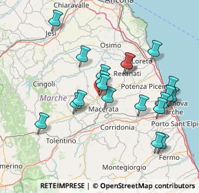 Mappa Località Piane di Potenza, 62010 Montecassiano MC, Italia (15.107)