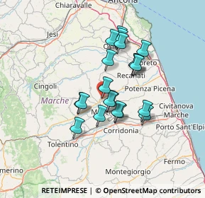 Mappa Località Piane di Potenza, 62010 Montecassiano MC, Italia (11.073)