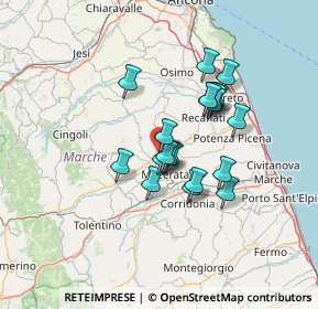 Mappa Località Piane di Potenza, 62010 Montecassiano MC, Italia (10.6995)