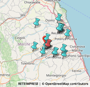 Mappa Località Piane di Potenza, 62010 Montecassiano MC, Italia (10.035)