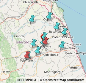 Mappa Località Piane di Potenza, 62010 Montecassiano MC, Italia (11.7775)
