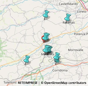 Mappa Località Piane di Potenza, 62010 Montecassiano MC, Italia (5.92364)