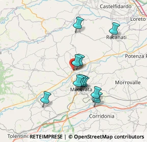 Mappa Località Valle Cascia, 62010 Zona Commerciale Piane di Potenza MC, Italia (6.01091)