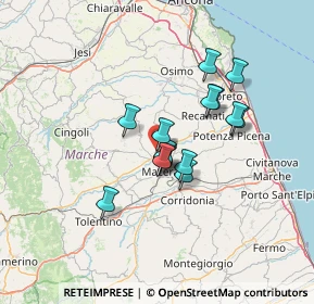 Mappa Località Valle Cascia, 62010 Zona Commerciale Piane di Potenza MC, Italia (10.25933)