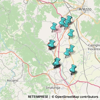Mappa Via della Riconoscenza, 52048 Monte San Savino AR, Italia (7.2175)