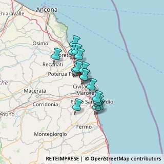 Mappa Via Quattro Marine, 62012 Civitanova Marche MC, Italia (9.165)