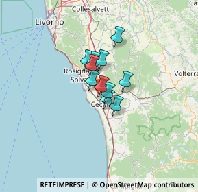 Mappa SR 206, 57023 Cecina LI, Italia (6.93636)