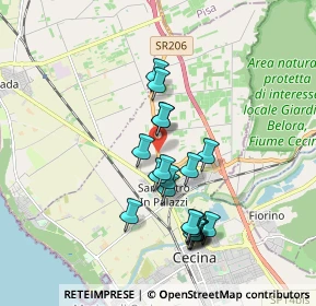 Mappa SR 206, 57023 Cecina LI, Italia (1.6845)