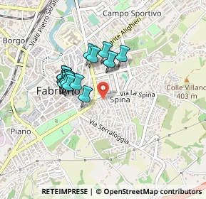Mappa Via la Spina, 60044 Fabriano AN, Italia (0.3675)