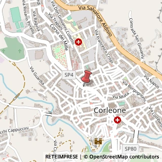 Mappa Via Francesco Bentivegna, 6, 90034 Corleone PA, Italia, 90034 Corleone, Palermo (Sicilia)