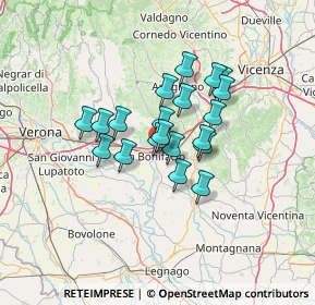Mappa Via Benedetto Croce, 37047 San Bonifacio VR, Italia (9.4195)