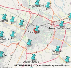 Mappa Via Bartolomeo Bellano, 35123 Padova PD, Italia (6.74)