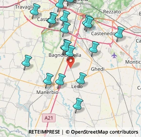 Mappa Via A. Volta, 25024 Porzano BS, Italia (8.495)