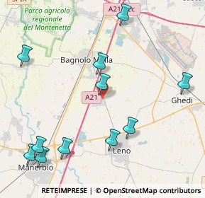 Mappa Via A. Volta, 25024 Porzano BS, Italia (5.02636)