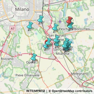 Mappa Via Bracciano, 20098 San Giuliano Milanese MI, Italia (3.24882)