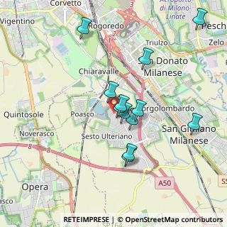 Mappa Via Bracciano, 20098 San Giuliano Milanese MI, Italia (1.6475)