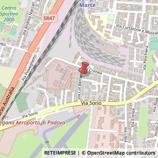 Mappa Via Col Berretta, 26, 35141 Padova, Padova (Veneto)