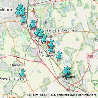 Mappa Via delle Repubblica, 20098 San Giuliano Milanese MI, Italia (4.73421)