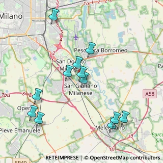 Mappa Via delle Repubblica, 20098 San Giuliano Milanese MI, Italia (4.23917)