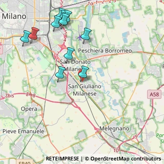 Mappa Via Gioacchino Rossini, 20098 San Giuliano Milanese MI, Italia (4.88727)