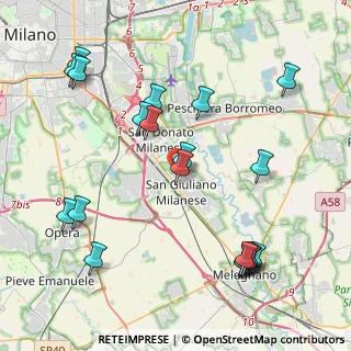 Mappa Via Gioacchino Rossini, 20098 San Giuliano Milanese MI, Italia (4.8055)