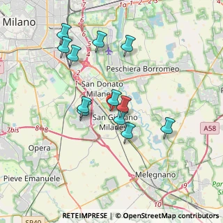 Mappa Via Gioacchino Rossini, 20098 San Giuliano Milanese MI, Italia (3.36333)