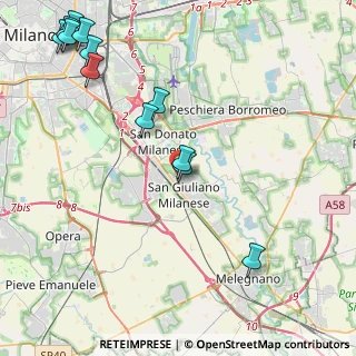 Mappa Via Gioacchino Rossini, 20098 San Giuliano Milanese MI, Italia (5.47333)