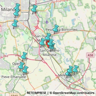 Mappa Via Gioacchino Rossini, 20098 San Giuliano Milanese MI, Italia (4.904)