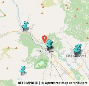Mappa Via Pont Canavese, 10082 Cuorgnè TO, Italia (4.02364)
