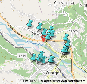 Mappa Via Pont Canavese, 10082 Cuorgnè TO, Italia (0.8495)