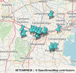 Mappa Riviera Tiso da Camposampiero, 35122 Padova PD, Italia (9.29263)