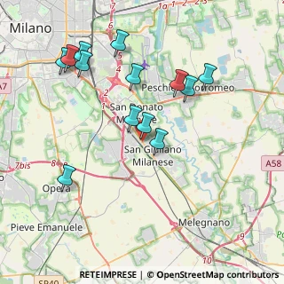 Mappa Via Giuseppe Verdi, 20098 San Giuliano Milanese MI, Italia (3.98538)