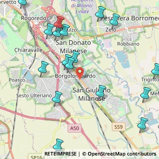 Mappa Via Giuseppe Verdi, 20098 San Giuliano Milanese MI, Italia (2.9995)