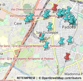 Mappa Via Sorio, 35141 Padova PD, Italia (1.1655)