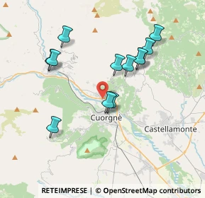 Mappa Cuorgnè, 10082 Cuorgnè TO, Italia (3.5175)