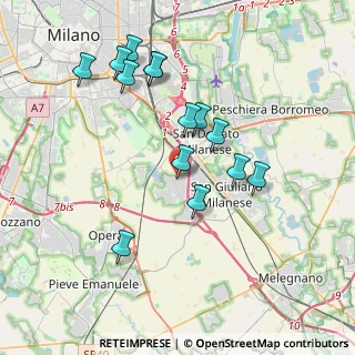 Mappa Via del Tecchione, 20098 San Giuliano Milanese MI, Italia (3.69071)