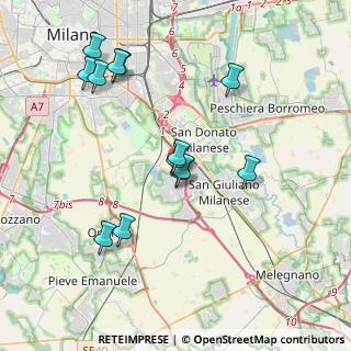 Mappa Via del Tecchione, 20098 San Giuliano Milanese MI, Italia (3.75308)